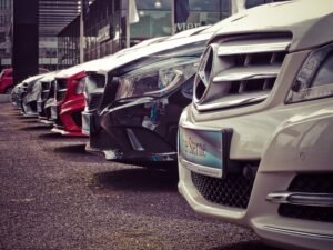 Cars in line