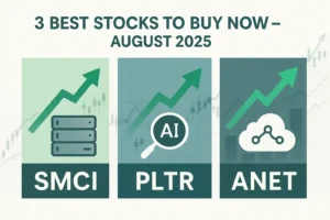"Top 3 explosive growth stocks to buy in August 2025 – SMCI, PLTR, ANET visual"