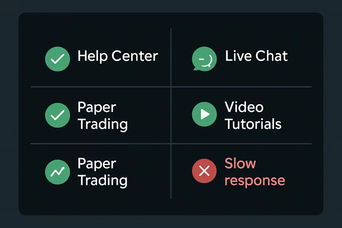 broker education tools and support features visual layout