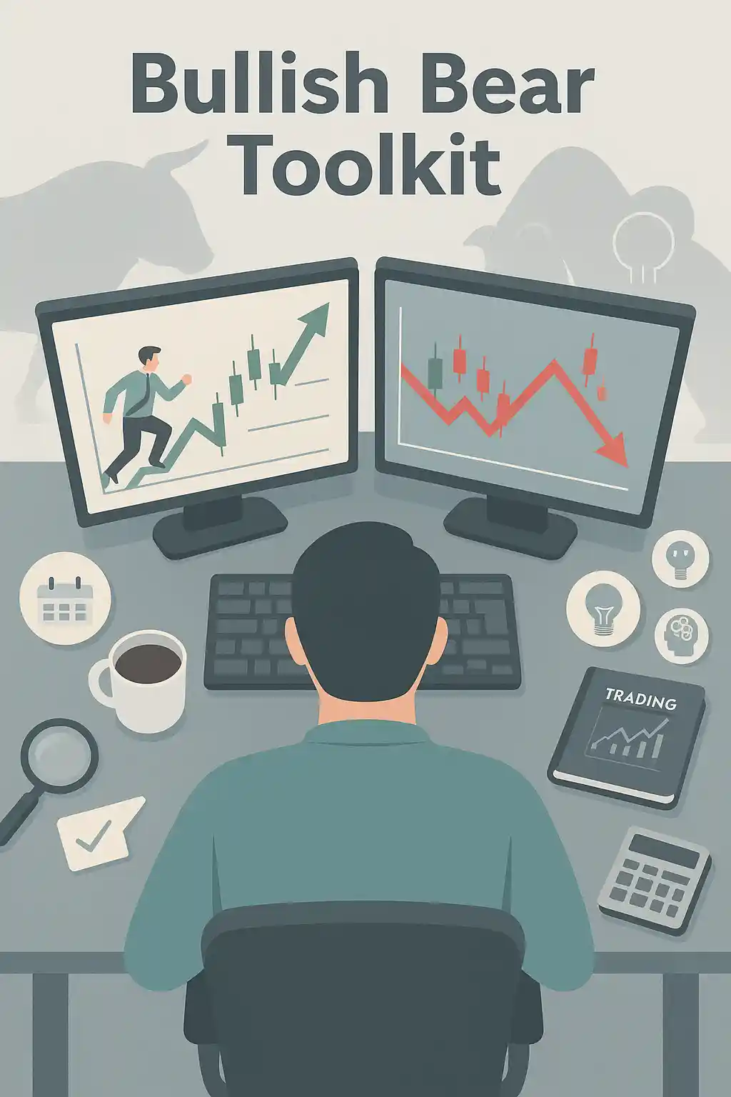 Bullish Bear Tools and Mindset Illustration