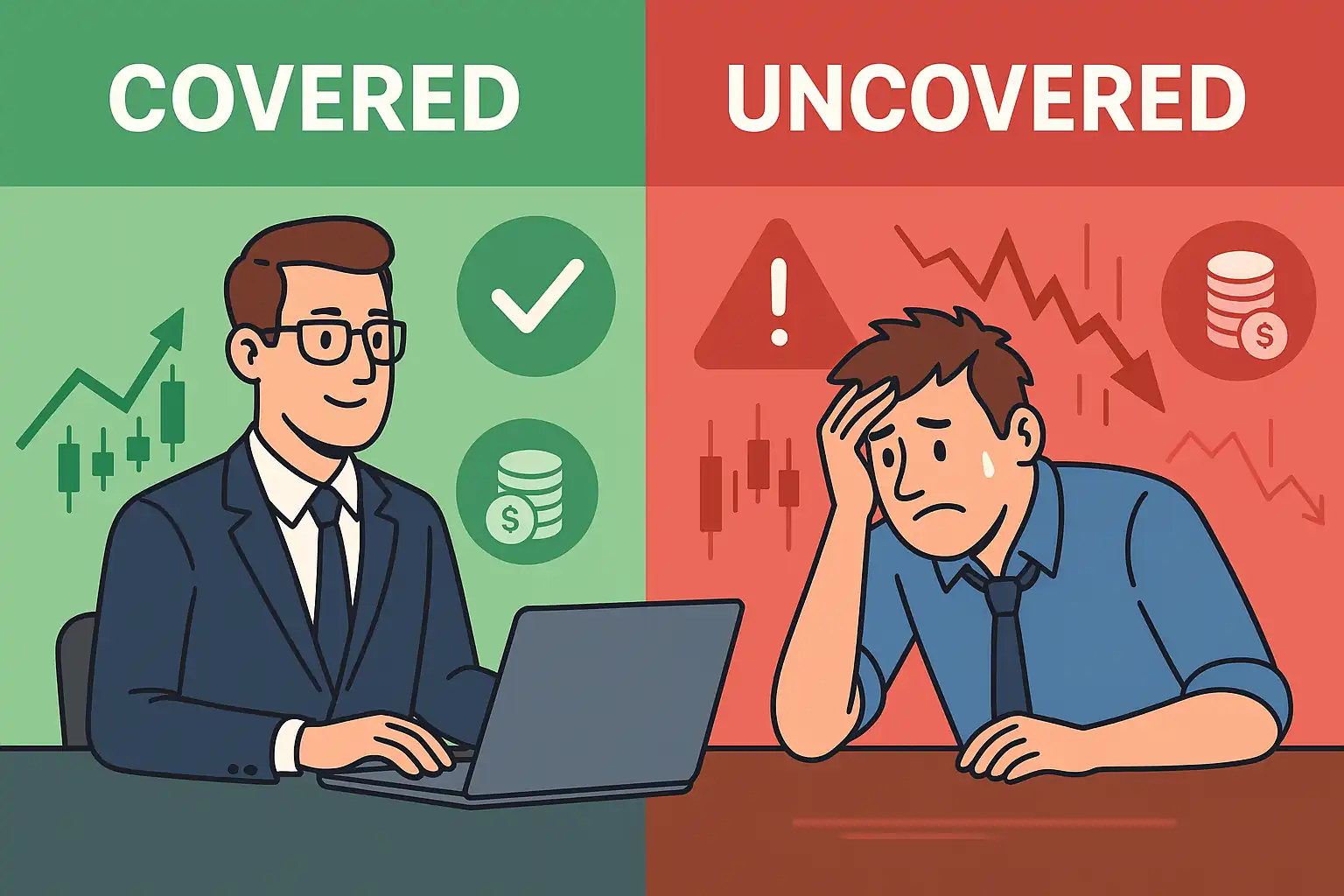 Covered vs. Uncovered Options Strategy – Side-by-side comparison of trading risk styles