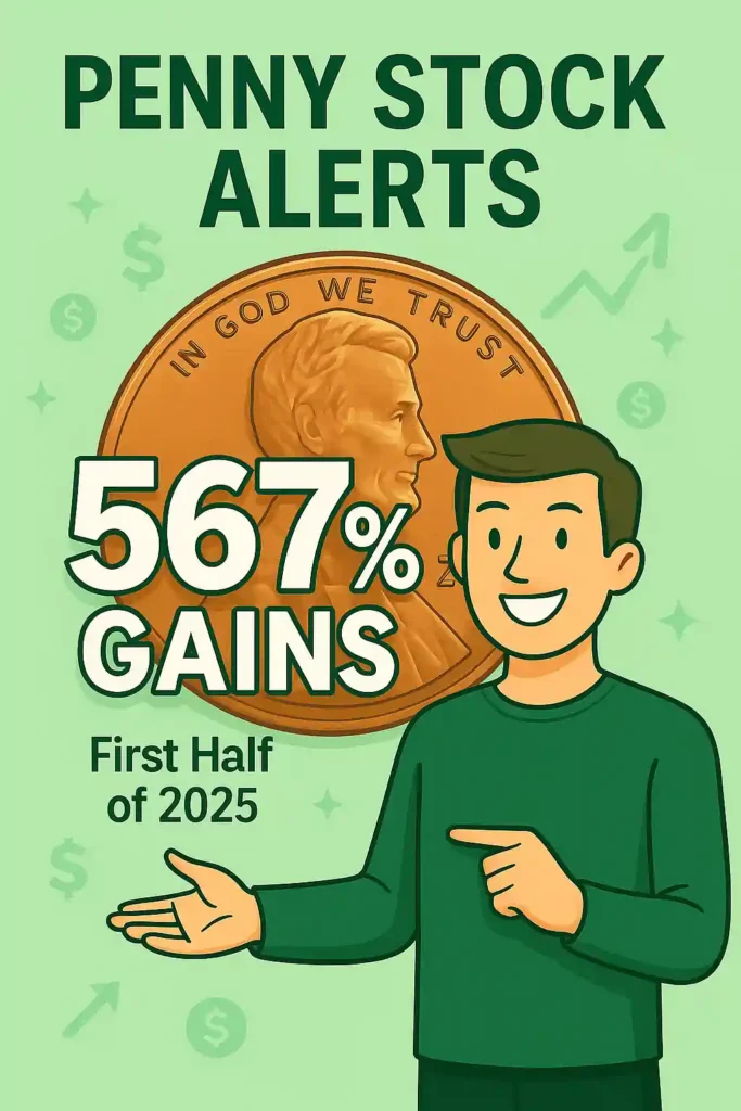 Penny Stocks with the Best Stock Alert Services for 2025 with 567% gain