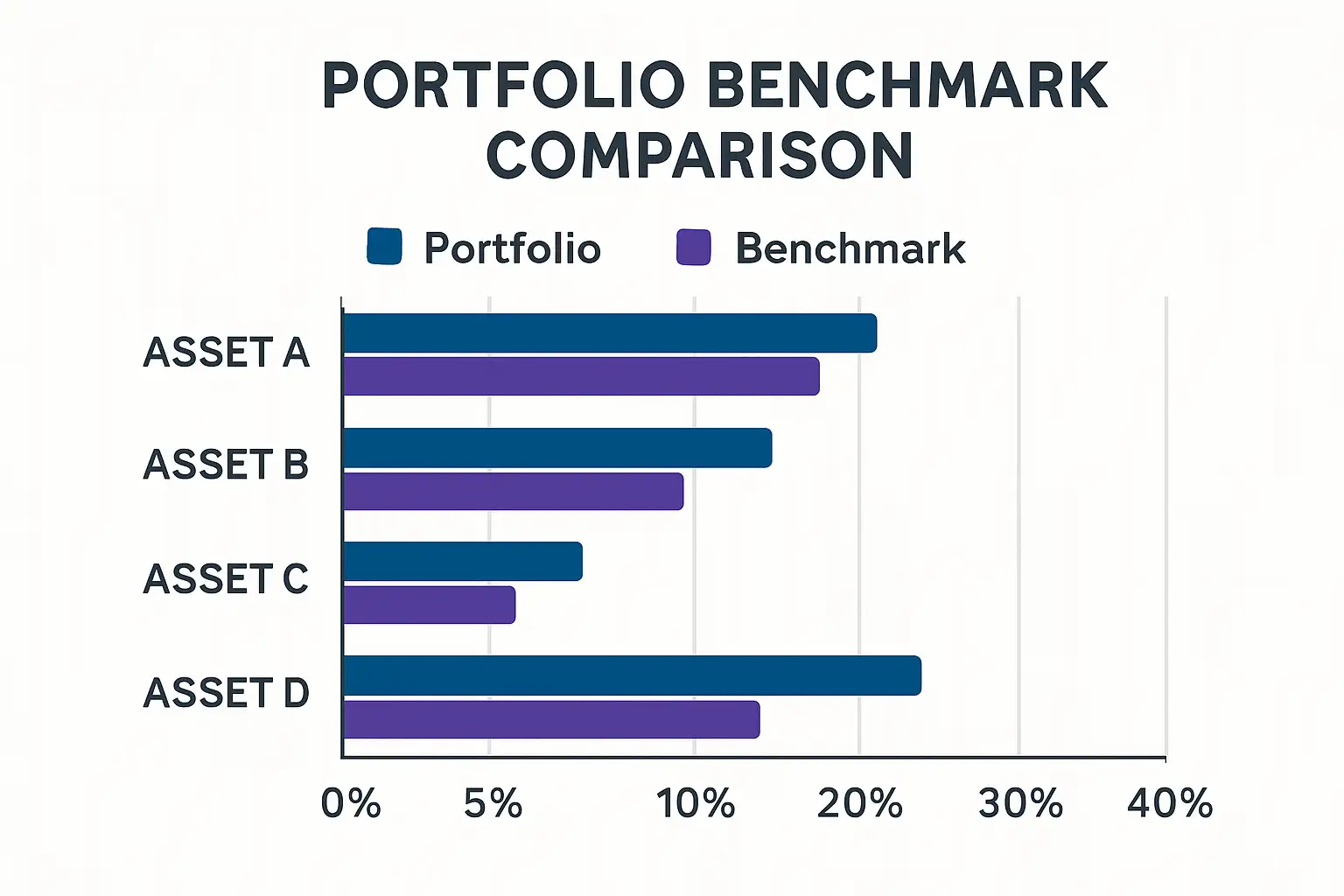 Pie chart showing side-by-side winning vs losing portfolio breakdowns