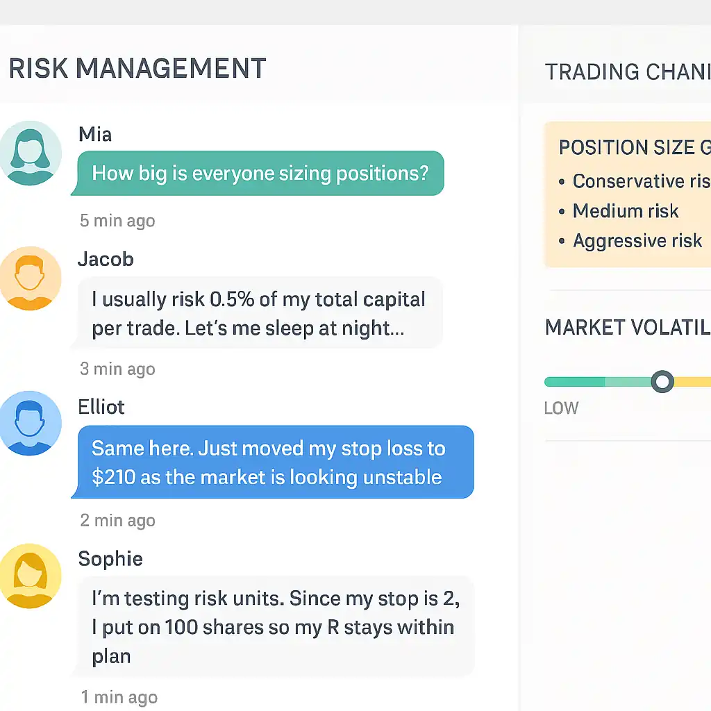 Risk management strategies in swing trading chat room