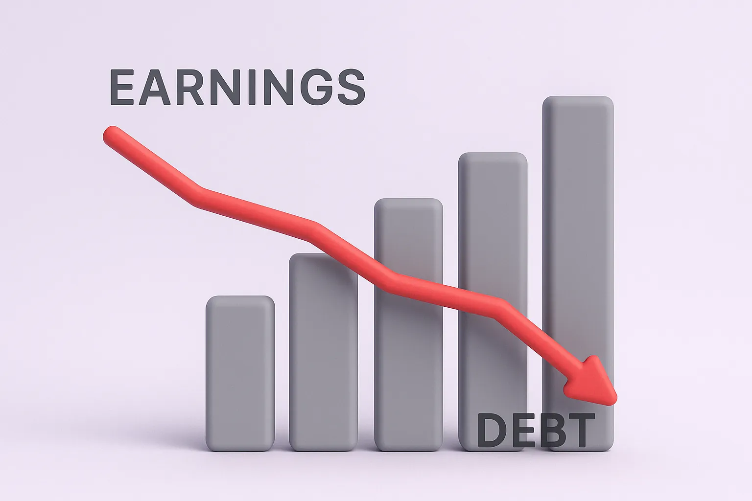 Stock fundamentals declining with earnings dropping and debt rising