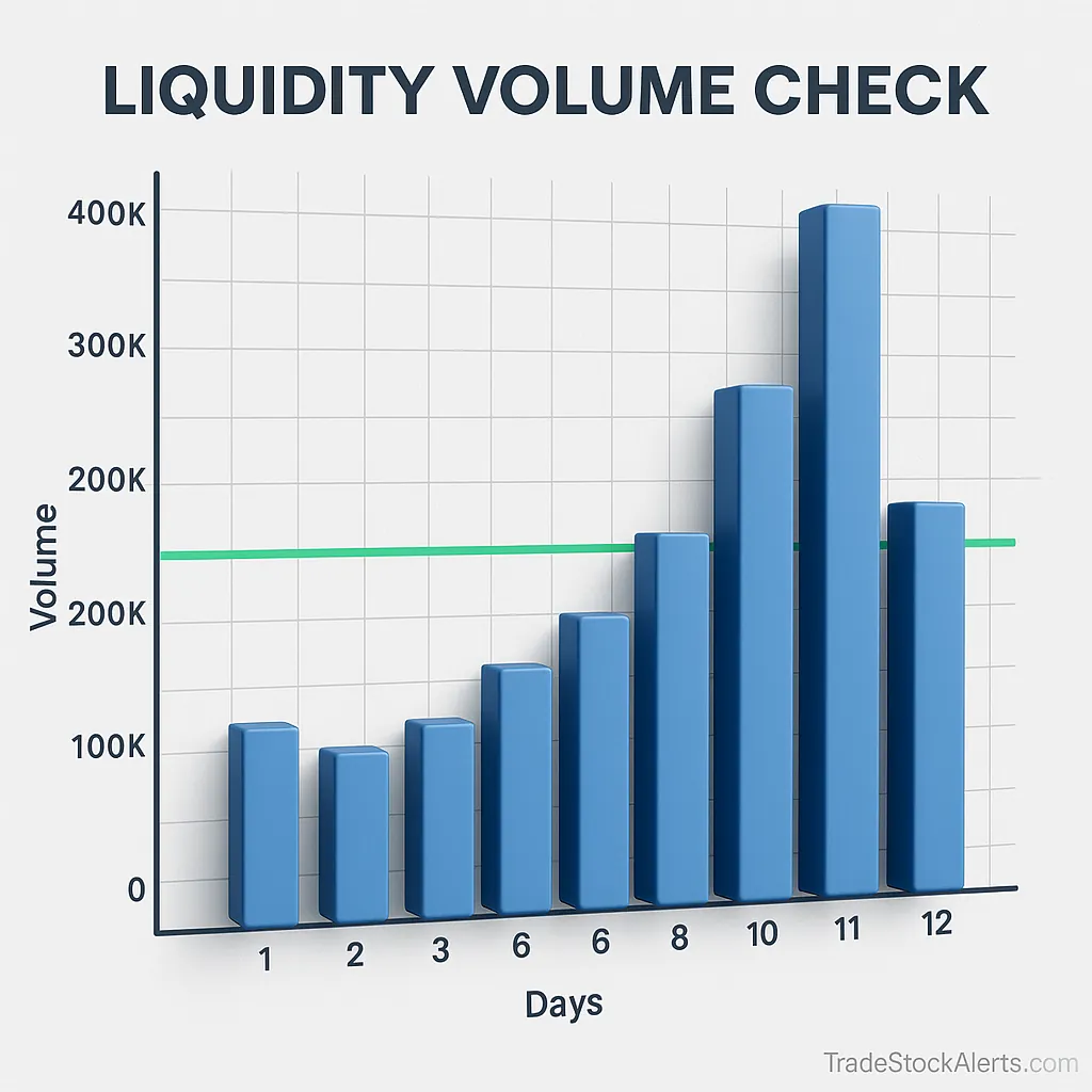 Stock liquidity volume chart – TradeStockAlerts.com