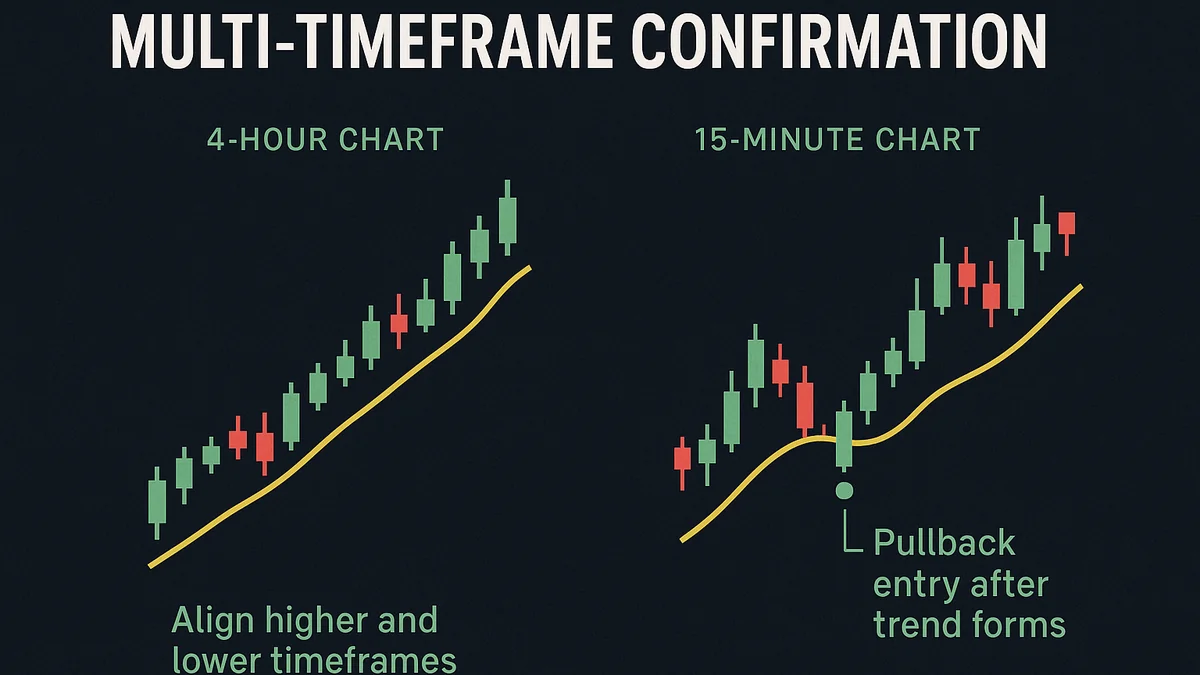 Multi-timeframe confirmation example for beginners