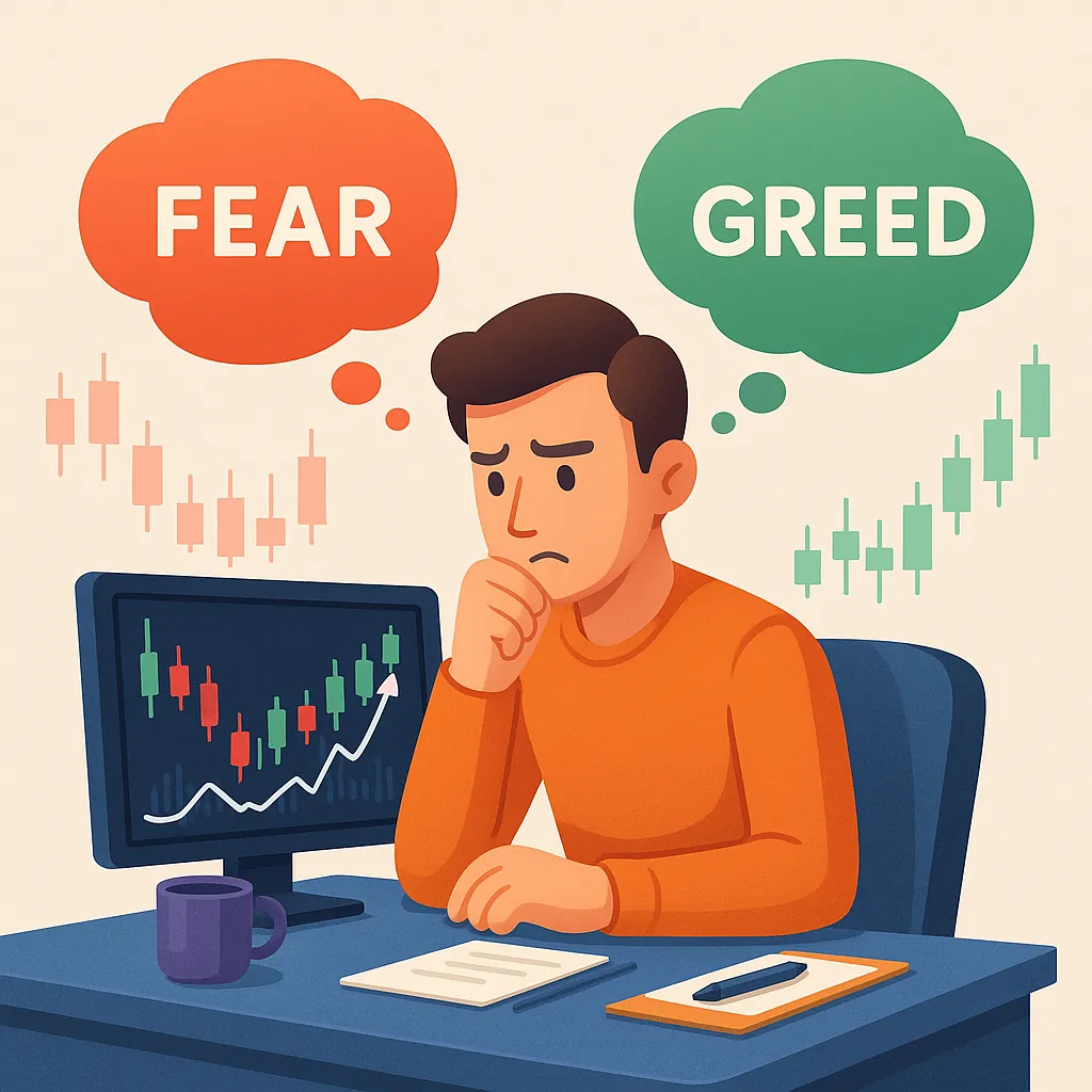 Trader influenced by emotions making poor decision due to false signal
