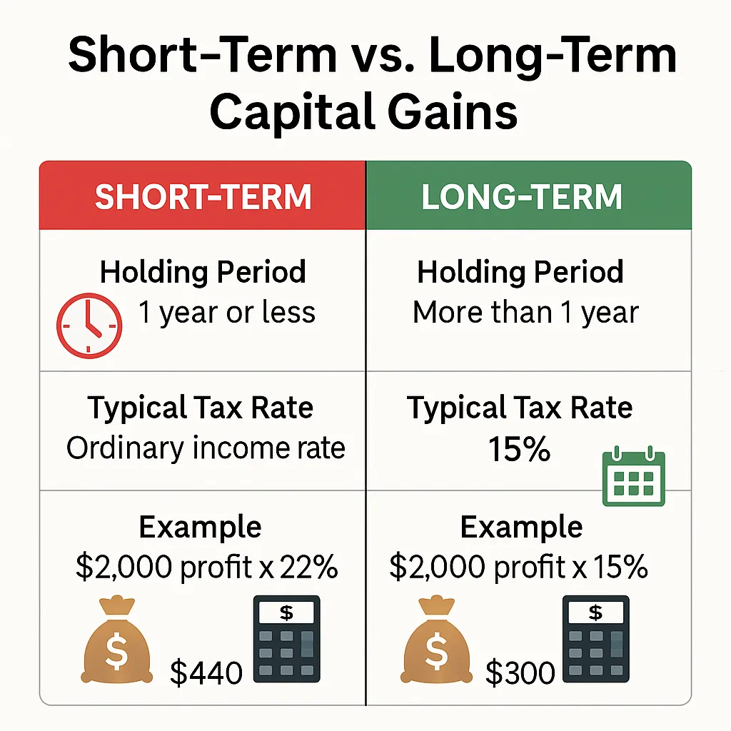 Short-Term vs Long-Term Capital Gains Chart