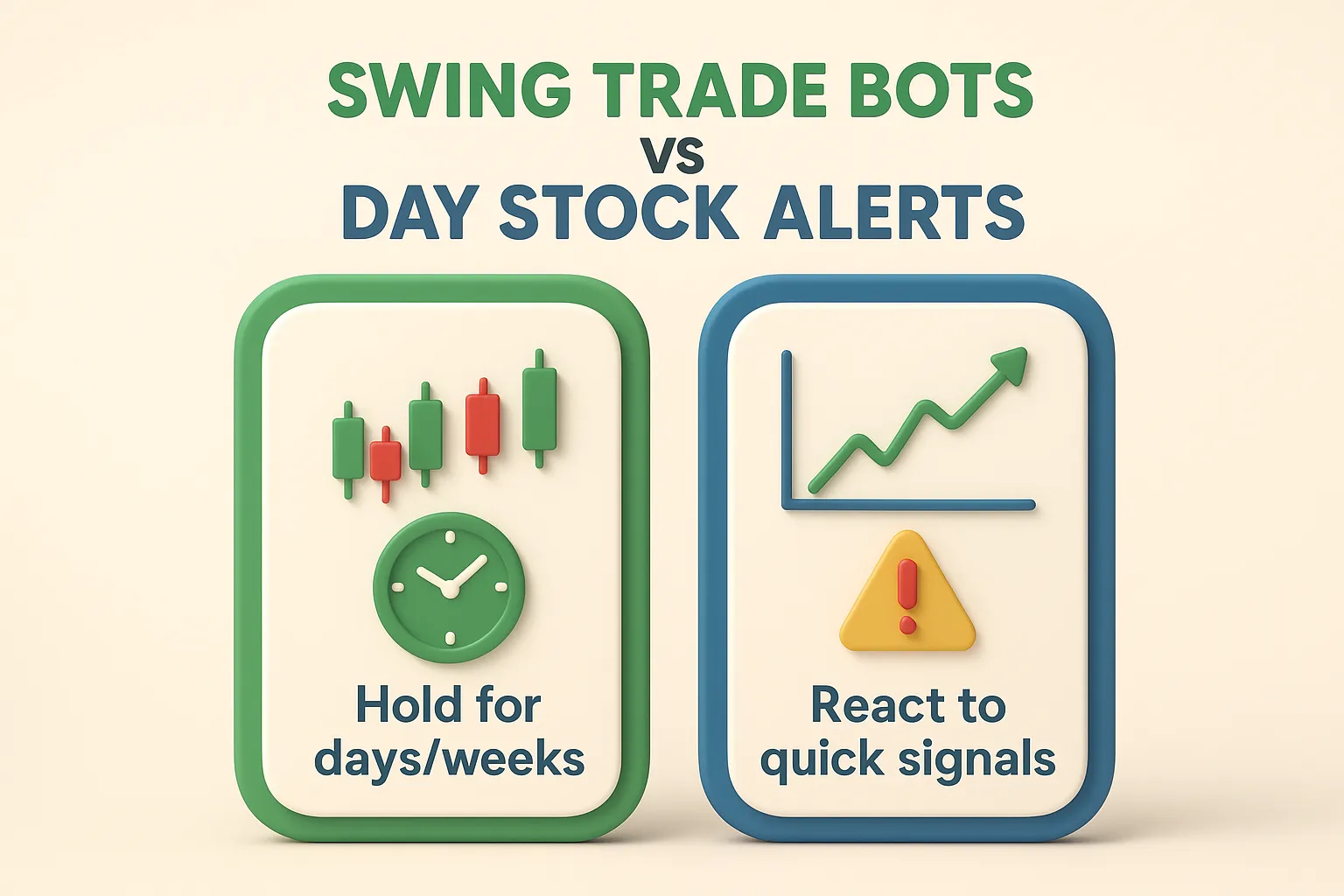 Key takeaways comparing swing trade bots vs day stock alerts