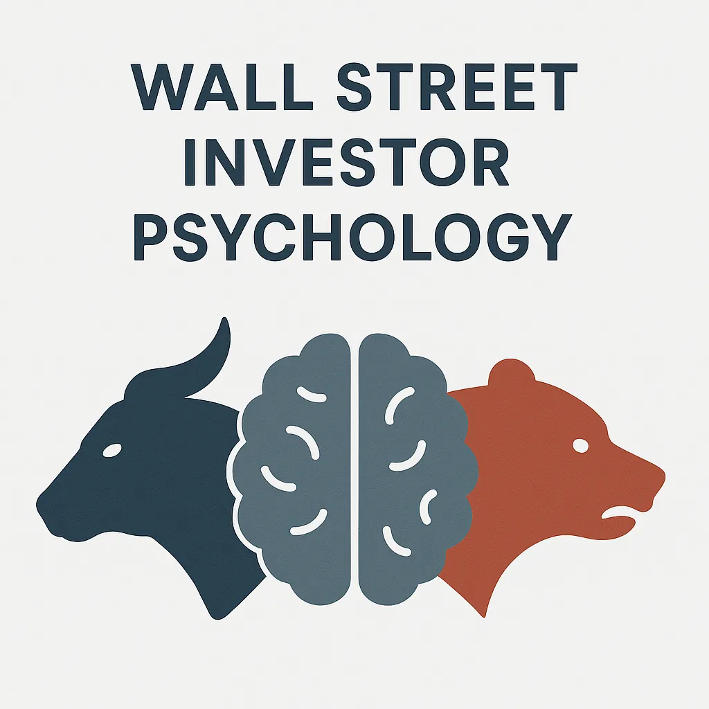 Investor psychology represented by bull, bear, and brain imagery