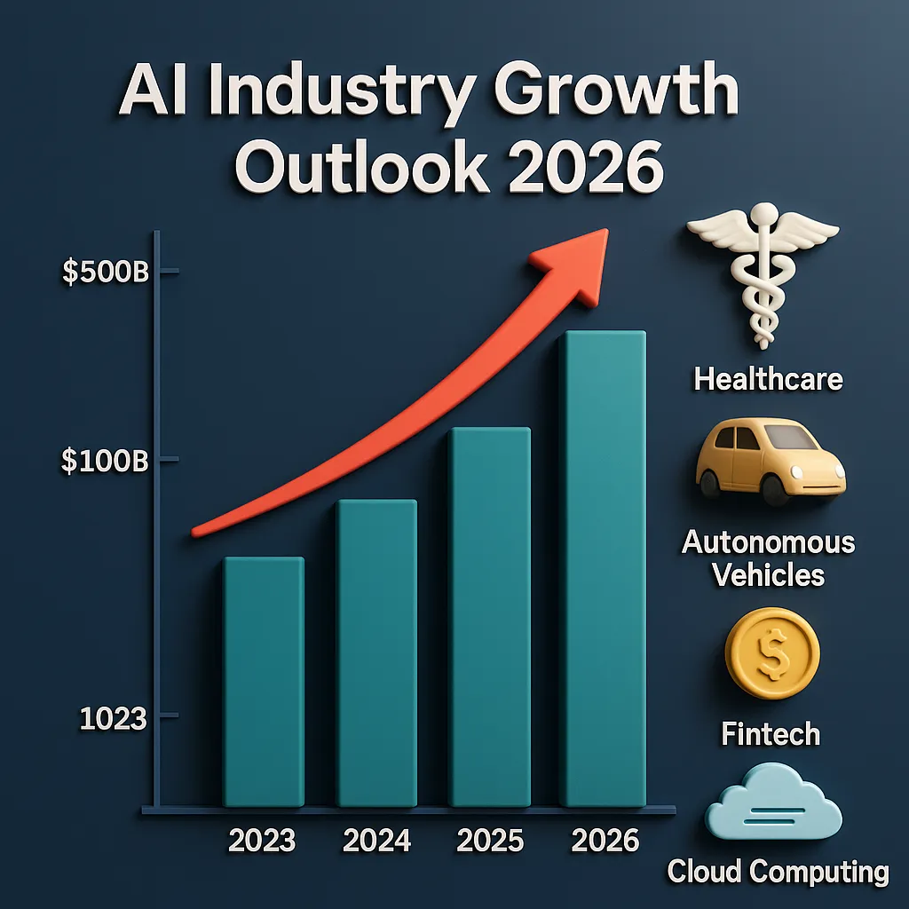 AI industry growth chart 2026 global market forecast