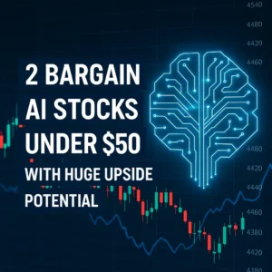 "Best bargain AI stocks to buy right now under $50 in 2025 with financial growth concept"