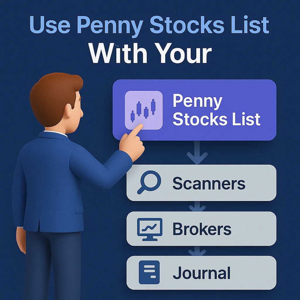 Workflow guide for using the Bullish Bears penny stocks list with broker scanners