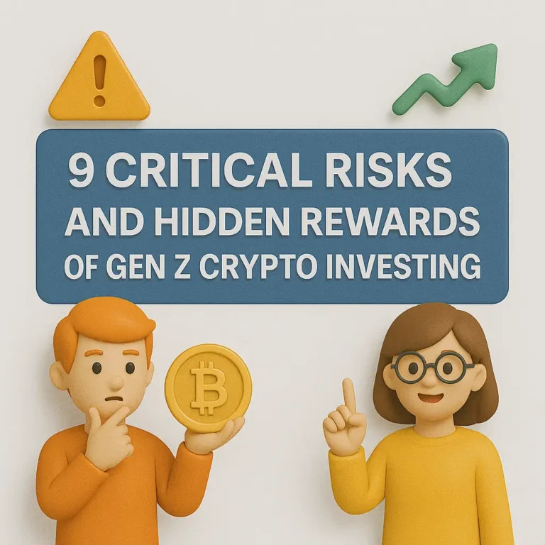 3D illustration of Gen Z traders analyzing crypto risks and rewards