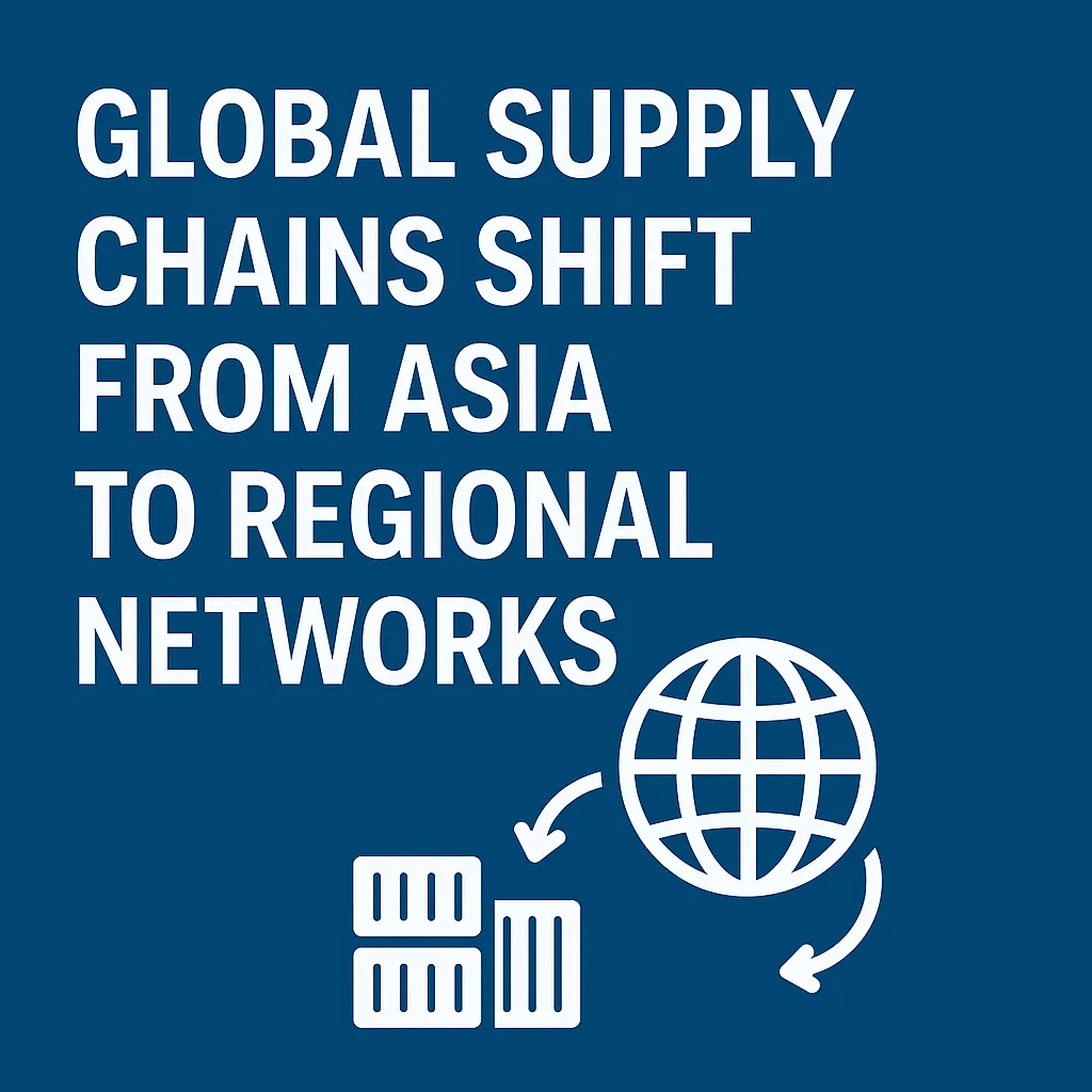 Global supply chain routes and warehouses adjusting due to 2025 US tariff changes
