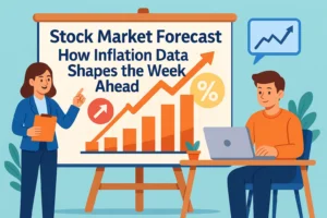 Inflation data stock market forecast social media graphic