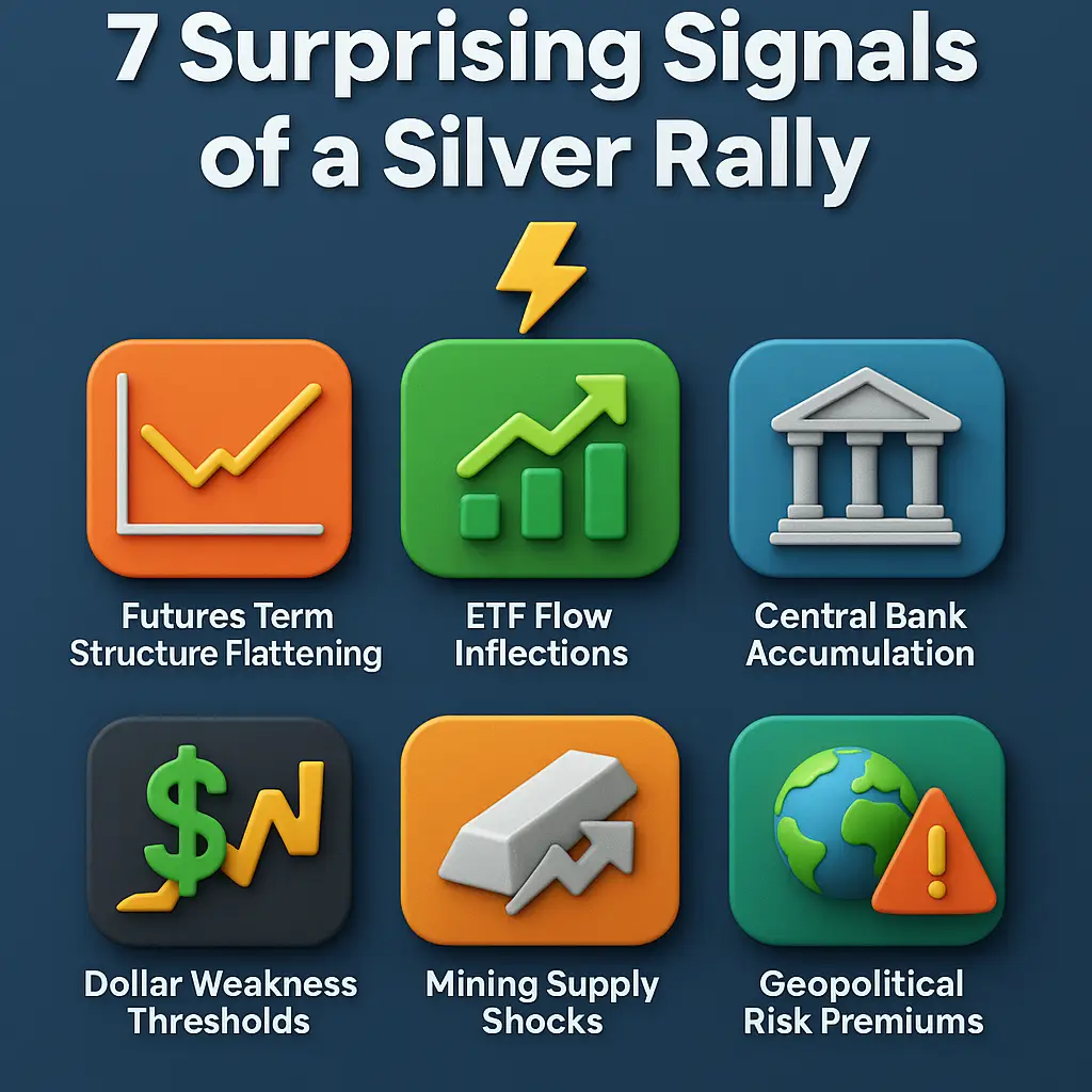 Seven surprising signals of a silver rally including ETF flows, dollar weakness, and mining supply shocks
