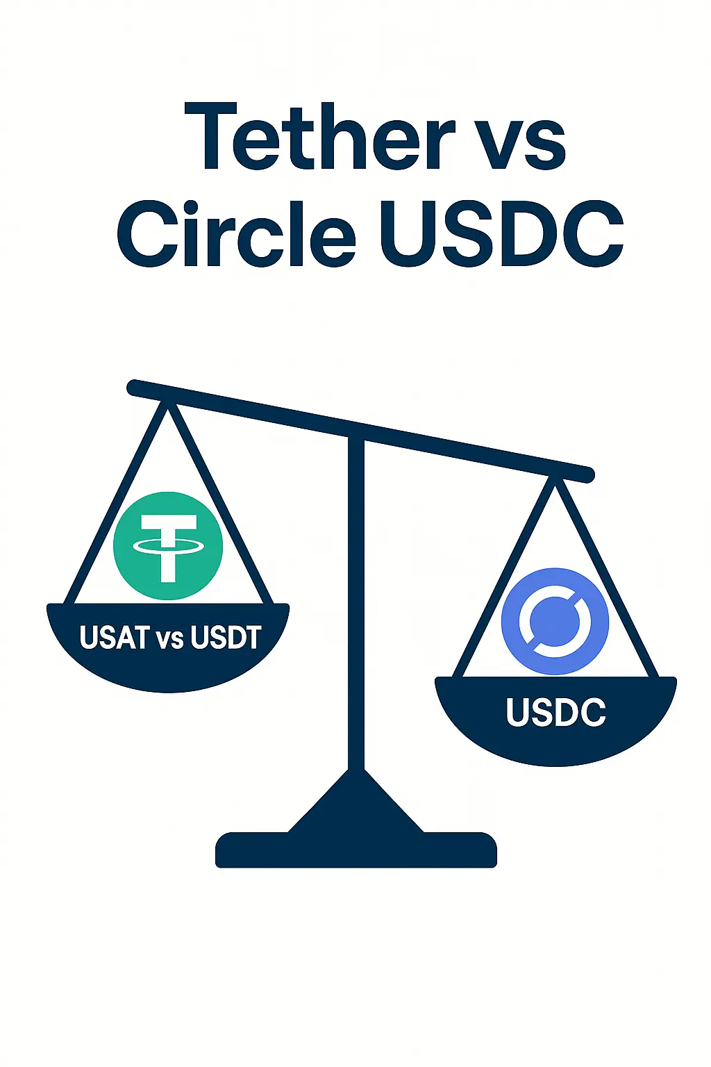Tether vs Circle USDC compared to USAT stablecoin launch