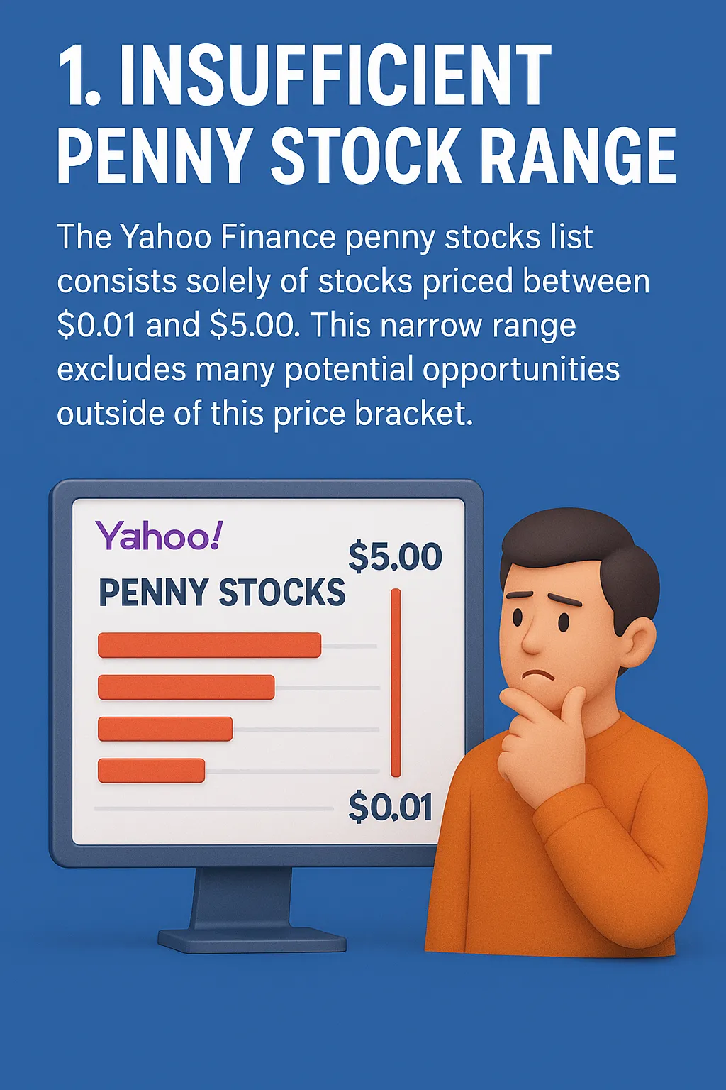 Yahoo Finance penny stocks screener volume trap chart