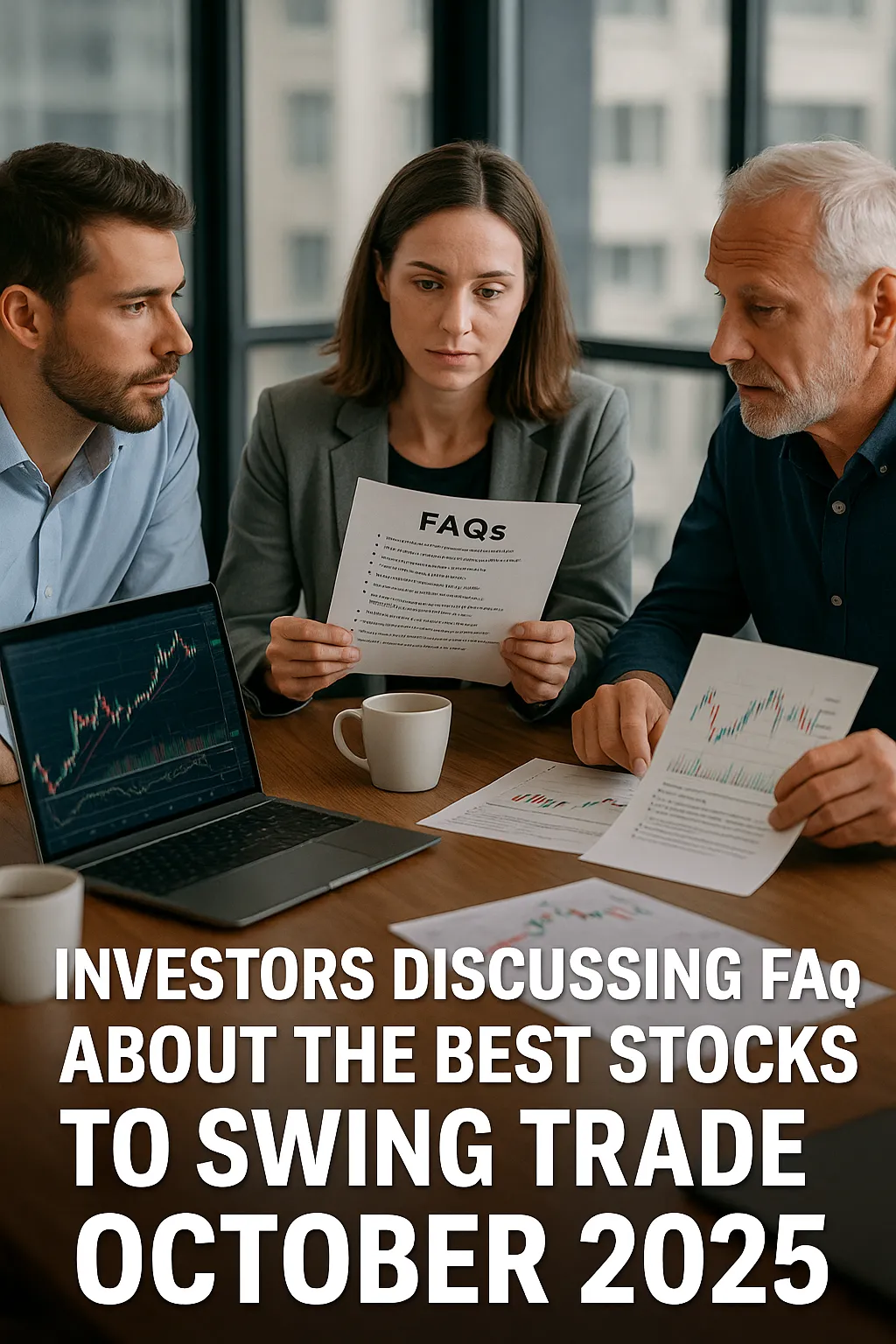 Investors discussing FAQs about the best stocks to swing trade October 2025