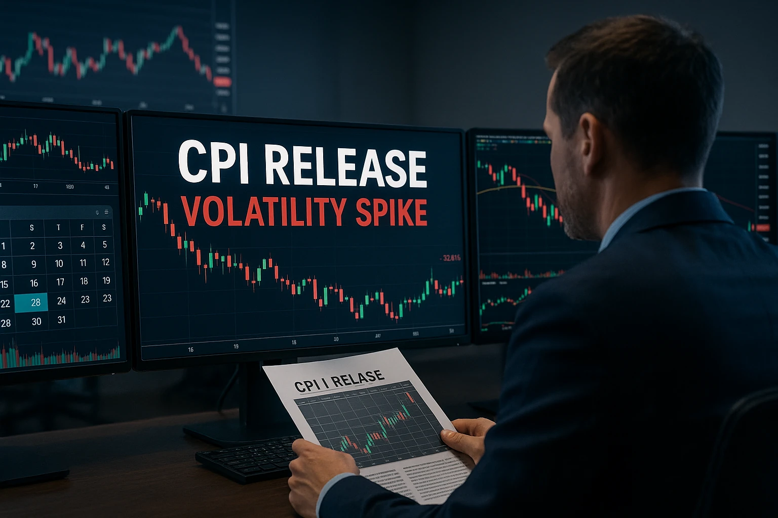 cpi report impact showing stock market volatility after inflation release
