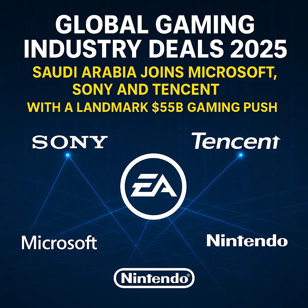 Global gaming industry deals including Saudi Arabia $55 billion EA partnership