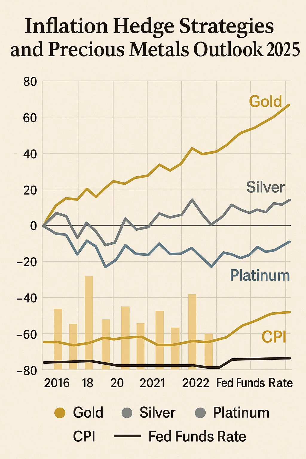 Inflation hedge strategies and precious metals outlook 2025 chart