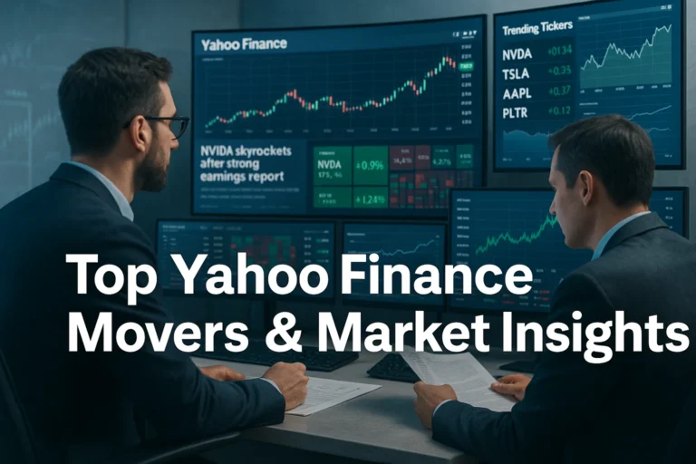 top yahoo finance movers and market insights with traders analyzing trending stocks this week