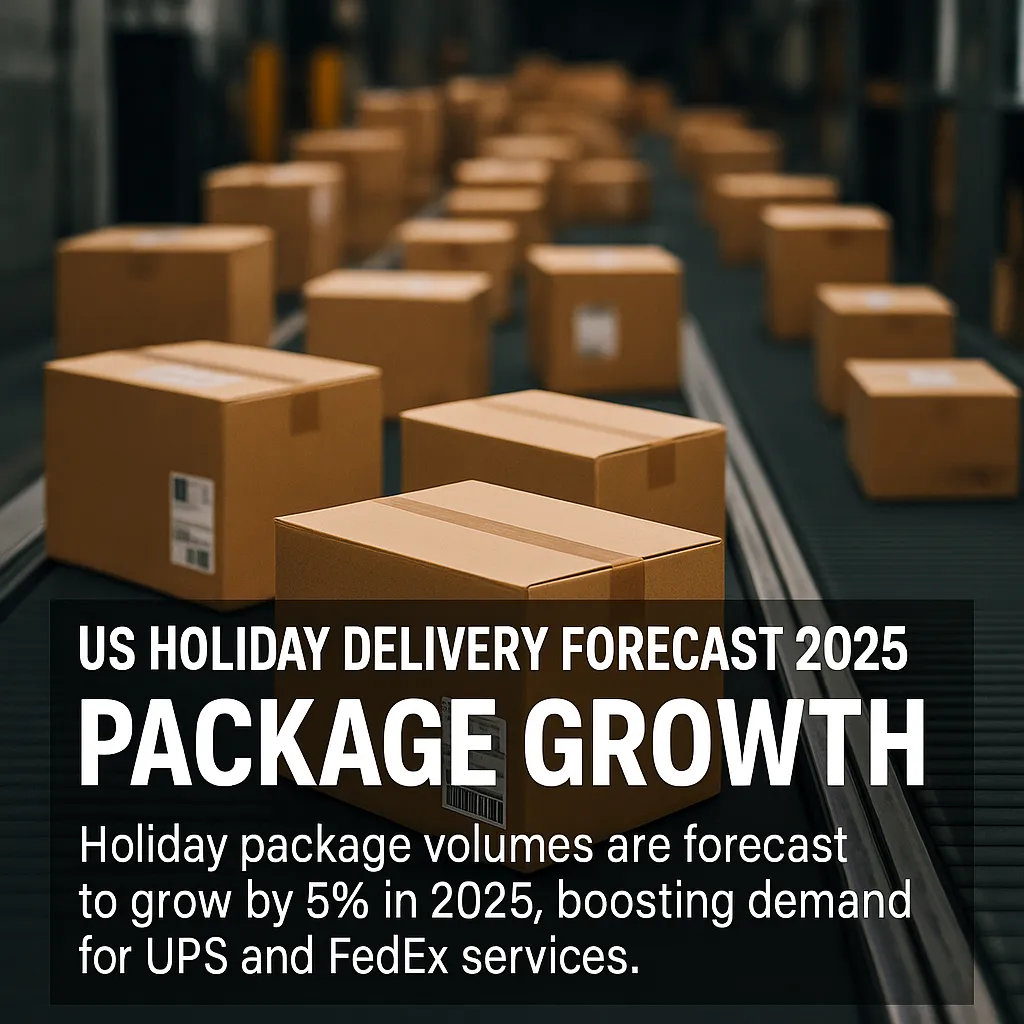 US holiday delivery forecast 2025 package growth