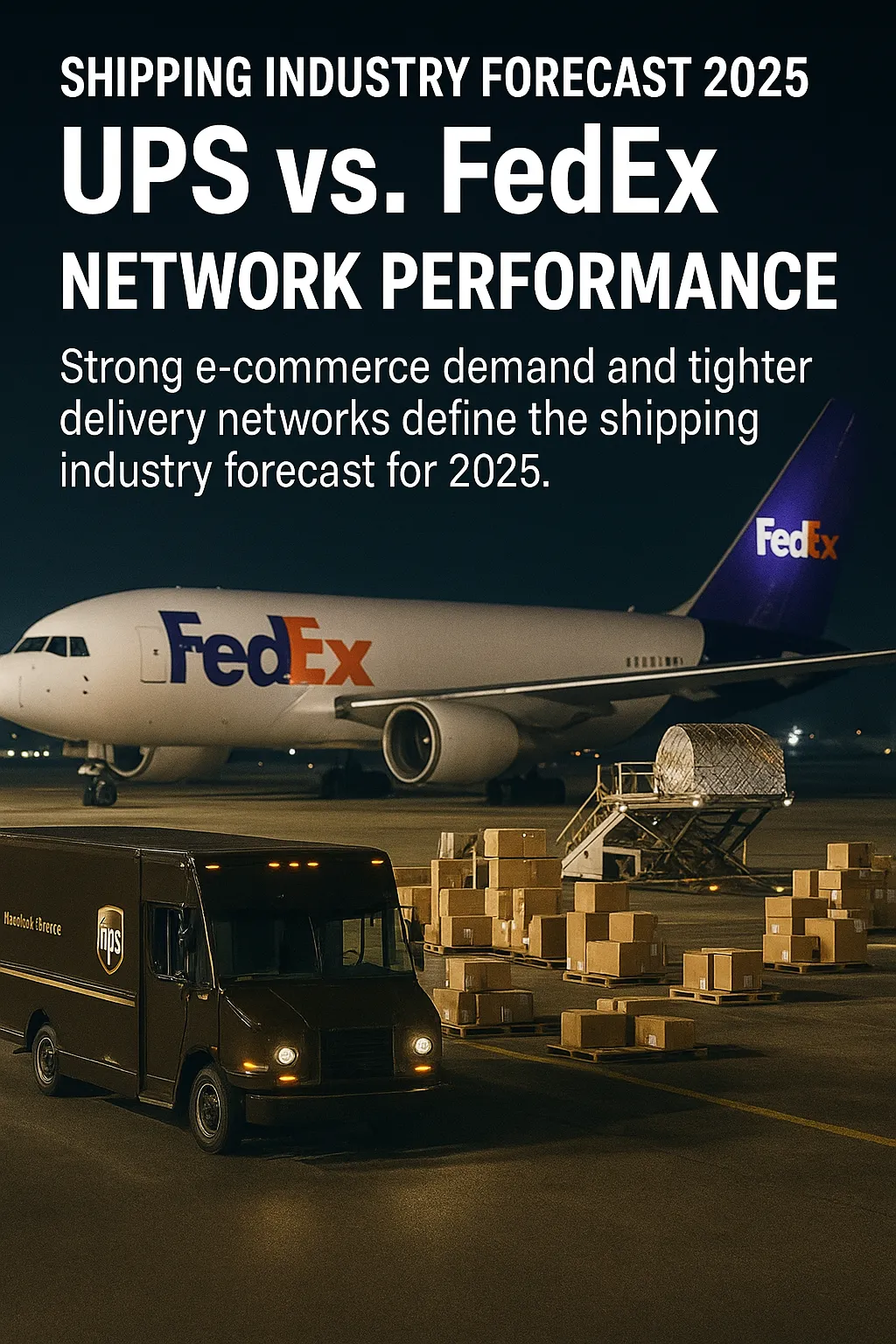 Shipping industry forecast 2025 UPS and FedEx network performance