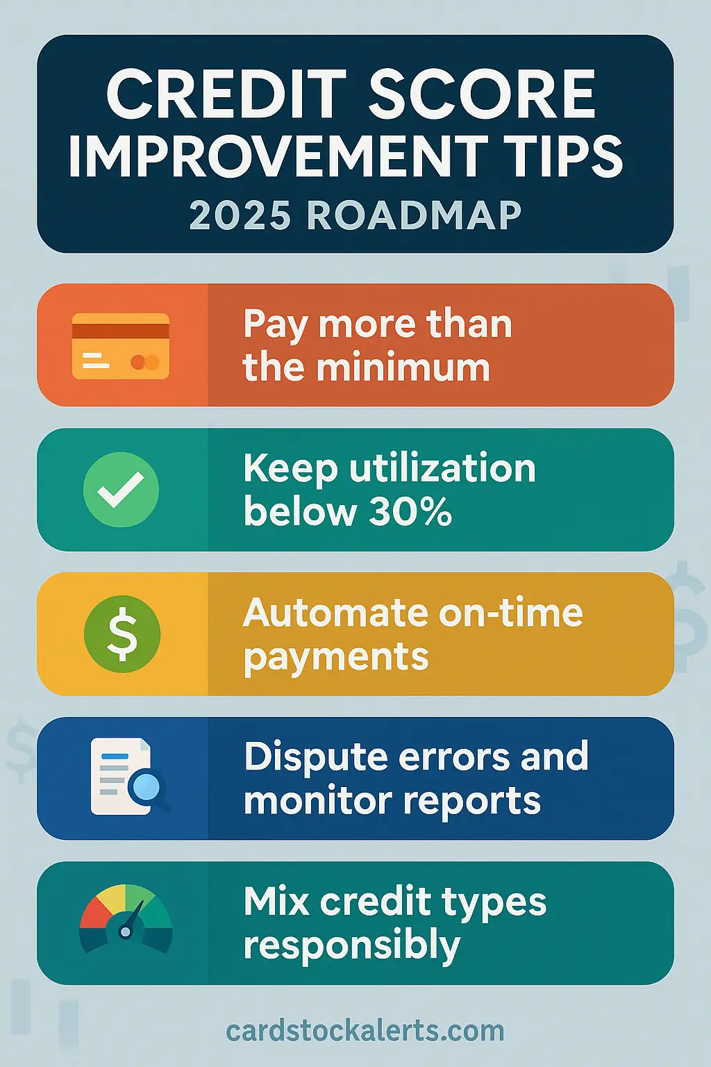 credit score improvement tips and debt payoff roadmap